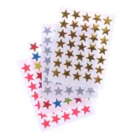 【CW】☂  10Pcs/bag Child Reward Flash Sticker Teacher Label Award Five-pointed Star Gold Self-adhesive