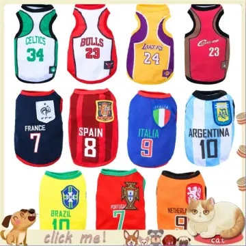 Big Dog Clothes World Cup 8 Spring/Summer Golden Retrievers Samo Net Vest  Big Pet Dog Ball Suit Basketball Suit Clothing Costume