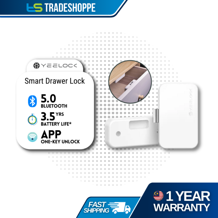 Yeelock Smart Drawer Cabinet Lock Version E Thumbprint Keyless ...