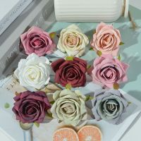 2/5/10 pcs 7cm Artificial Silk Rose Flower Head For Wedding Party Home Decoration DIY wreath scrapbook craft fake flowe