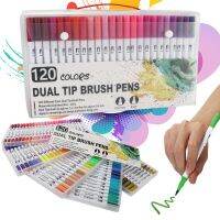 132 Colors Dual Tip Brush Art Markers Brush Hand Painted Sketch Painting Water Based Markers for Adult Coloring Calligraphy