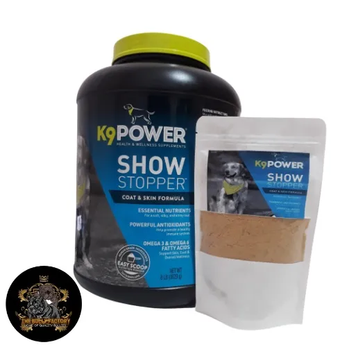 K9 Power Show Stopper, Healthy Coat & Skin Supplement for Dogs Reduces