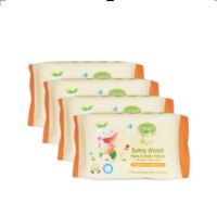 Enfant EXTRA ORGANIC PLUSMOIST FACE&amp;BODY  WIPES  (ทิชชู่เปียก สูตร ORGANIC JOJOBA OIL)