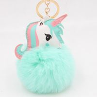 Fashion Key Chain Owl Fox Rhinestone Jewelry Unicorn Keychain for Women Girls Bag Cellphone Car Decoration Key Chains