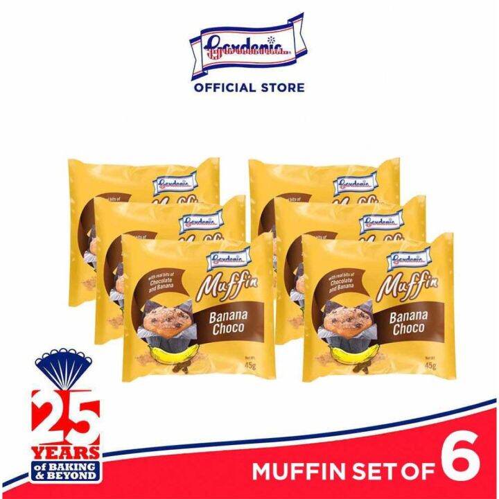Gardenia Banana Choco Muffin 45g Set of 6 Lazada PH