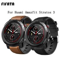 FIFATA 22mm pasek do Huami Amazfit GTR 47MM/Stratos 3/2/Pace/Huawei GT 2 Smart Watch bransoletka skóra opaska silikonowa