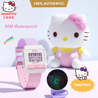 (35.5มม.) Sanrio Hello Kitty ของแท้ 100 ดูสำหรับเด็กผู้หญิง นาฬิกากันน้ำ นาฬิกาดิจิตอลสำหรับเด็กผู้ชาย นาฬิกาเด็ก ของขวัญวันเกิด 893 HOT ●9/12▫