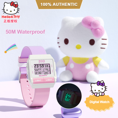 (35.5มม.) Sanrio Hello Kitty ของแท้ 100% ดูสำหรับเด็กผู้หญิง นาฬิกากันน้ำ นาฬิกาดิจิตอลสำหรับเด็กผู้ชาย นาฬิกาเด็ก ของขวัญวันเกิด 893