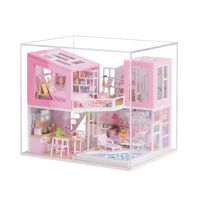 D2DIY Doll House Wooden Doll Houses Miniature Furniture Kit Toys for Children Christmas Gift M915