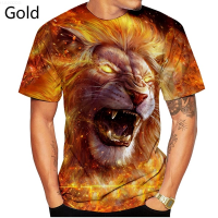 Fire Lion T-shirt Top T-shirt New Fashion Brand T-shirt Mens Womens Four Seasons 3D T-shirt Printing {plenty}