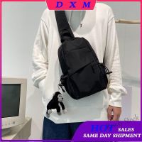【Ready Stock】 ■✲℡ C23 Cross-body bag male chest bag Korean version versatile shoulder bag male casual bag hip-hop student small backpack female popular logo