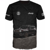 2023-Summer New Camiseta 3d cool JEEP Impressa S-5XL .