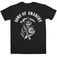 เสื้อยืดผ้าฝ้ายเสื้อยืดแฟชั่นพิมพ์ลาย Sons of Anarchy สำหรับผู้ชาย