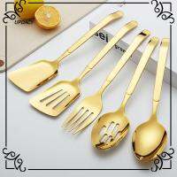 UPDACY 5 Pcs Kitchen Accessories For Serving Stainless Steel Dinnerware Set Large Serving Spoon Set Dining Table Set Cutlery Set