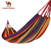 CAMEL CROWN Võng Cắm Trại Du Lịch Dải Màu Vải Bạt Siêu Nhẹ Với Dụng Cụ Rải Gỗ Cứng