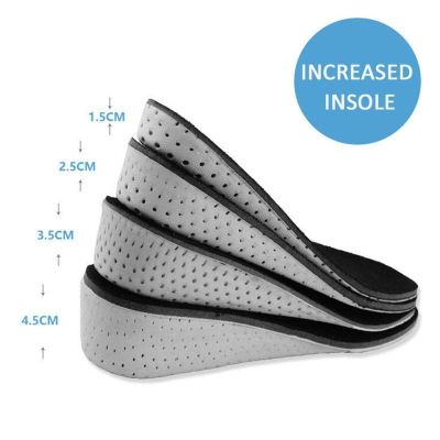 ஐ☜ 1 Pair Unisex Comfortable Height Increase Invisible Insole Heel Lift Insert Memory Foam Insoles Shoes Feet Shoes Up Pad Cushion