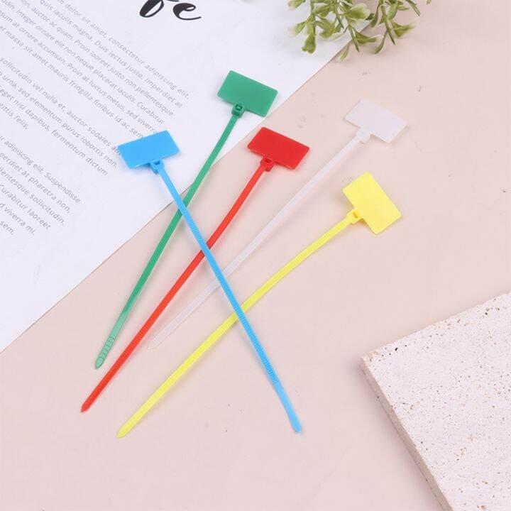 100pcs-4x150mm-color-sign-cable-tie-tag-nylon-label-sign-plate-wire-network-cable-easy-mark-buckle-self-locking-zip-ties