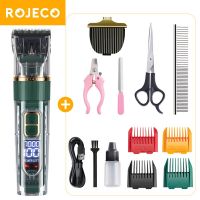 ROJECO เครื่องโกนหนวดไฟฟ้าตัดผมสำหรับที่ชาร์จใหม่ได้ขนสุนัขมืออาชีพตัดกรรไกรตัดผมสำหรับสุนัขและสุนัข