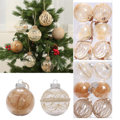 PET Twine Christmas Accessories PET Twine Ornaments Transparent PET Twine Christmas Tree Decoration Christmas Ball Set