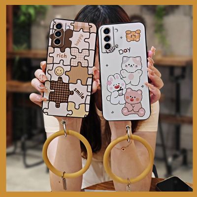 heat dissipation hang wrist Phone Case For Samsung Galaxy S22 personality Back Cover luxurious cartoon creative funny