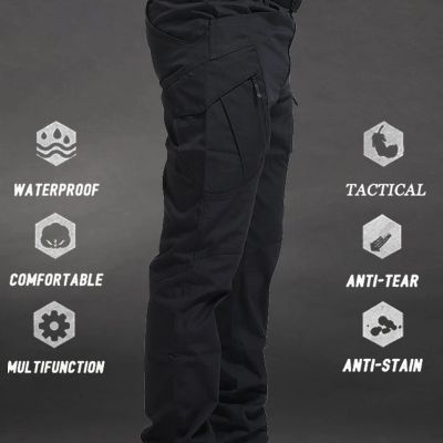 Tactical Pants Men Military Waterproof Cargo Mens Joggers Breathable SWAT Army Combat Trousers Work Pants Male Plus Size