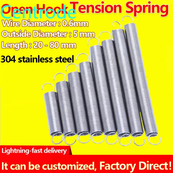 Stainless Steel Extension Coil Spring Tension Spring Wire Diameter 0