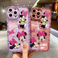 guohongzhilianjiaoyukej Compatible With iPhone 6 6S 7 8 2020 2022 เคสไอโฟน สำหรับ การ์ตูน Minnie เคส เคสโทรศัพท์ เคสมือถือ เคสนิ่ม Couple Shockproof Cases