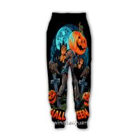 Xnchenyuan New Mens/Womens Halloween Pumpkin Art 3D Printing Casual Pants Fashion Street Wear Mens Sports Pants F60