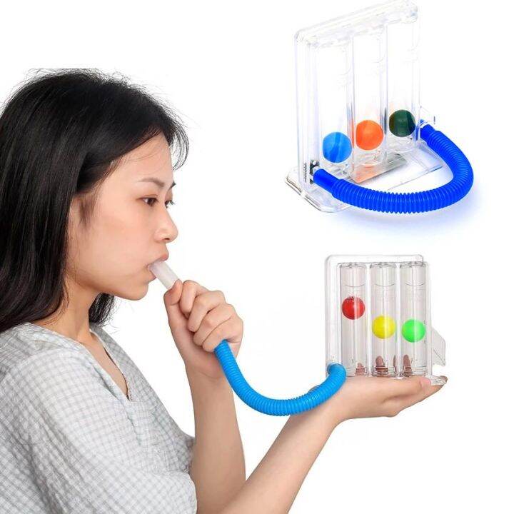 Deep Breathing Lung Exerciser 3Ball Incentive Spirometer Respiration
