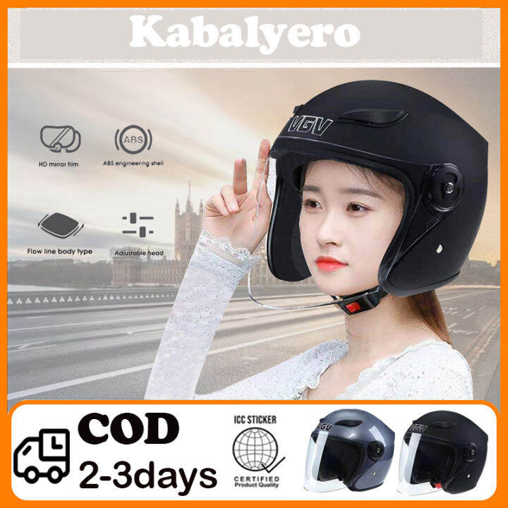 Motorcycle Helmet Half Face Helmet Four Seasons Unisex With Icc Lazada Ph