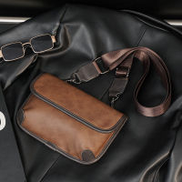 【cw】LEBSGE nd Men High Quality Pu Leather Versatile New Diagonal Square Bag Single Shoulder Bag Chest Bag Retro Fashion Satchel