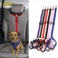 1 PC Random Color Nylon Soft Pet Dog Chain Traction Rope Leads Rope Retractable Elastic Car Seat Safe Belt Leashes for Large Dog