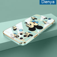 เคส Dienya สำหรับ Realme C21Y เคส C25Y การ์ตูนแฮปปี้มิกกี้ใหม่กรอบสี่เหลี่ยมชุบพื้นผิวเคสนิ่มซิลิกาเจลกันกระแทกเคสมือถือรวมทุกฝาครอบป้องกันเลนส์กล้องถ่ายรูป