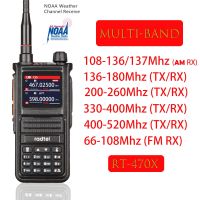 Radtel RT-470X วิทยุสื่อสารทางทะเลแบบ256CH สองทางวิทยุสื่อสารพกพาการบิน NOAA ตัวรับส่งสัญญาณทางอากาศ PTT