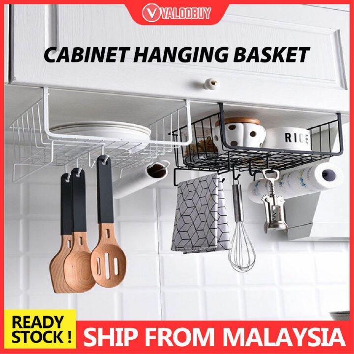 Hanging Basket Shelf Organizing Rack Kitchen Under