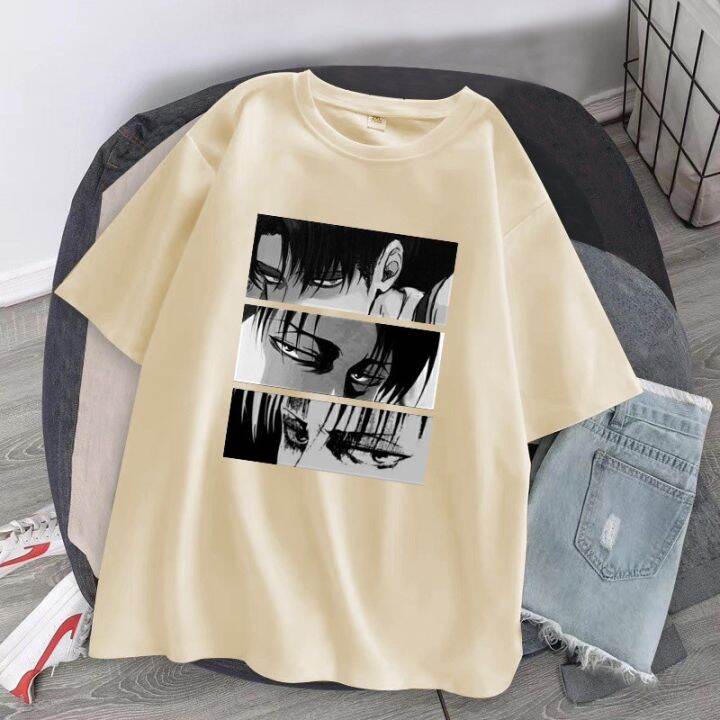 เสื้อยืด-แขนสั้น-ลายการ์ตูนอะนิเมะญี่ปุ่น-โอเวอร์ไซซ์-แฟชั่นสำหรับผู้หญิง