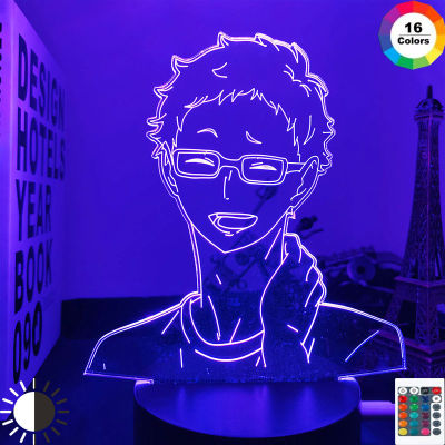 Anime Night Light Haikyuu Kei Tsukishima for Bedroom Decor Nightlight Kids Child Birthday Gift Manga 3d Lamp Haikyu Tsukishima