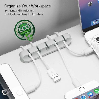 Silikon USB Organiser Pemegang Kabel Winder Desktop Manajemen Rapi Pemegang Klip untuk Mouse Keyboard Headphone Kawat Mengatur
