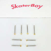 [?พร้อมส่ง]?น็อตยึดทรัคสเก็ตบอร์ดยาว 50mm ตัวผู้-ตัวเมีย คือ1คู่ skateboard truck nut