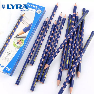 LYRA Groove Slim Graphite Triangle Pencils with Holes Correction Writing Posture Grip Position for School Kids Beginner Supplies