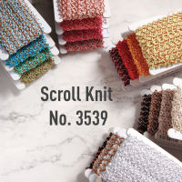 MOMOTARA No.3539 เทปทอ Knit ลายโค้ง Scroll Knit ขนาด1.4	ยาว18 หลา