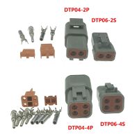 1SET Waterproof Deutsch DTP06-4S DTP04-4P/ DTP06-2S DTP04-2P High Current Connectors with Terminals for Heavy Duty Truck