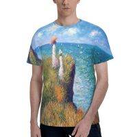 Claude Monet Mens Short Sleeve Performance Tee, Fishing T-Shirt