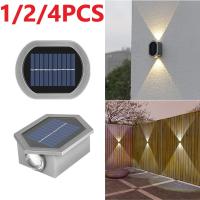 Hexagonal Solar Wall Light Up Down LED Lamps Waterproof Outdoor Deck Fence Porch Patio Garden Lights NEW 2023 Solar LED Outdoor Outdoor Lighting