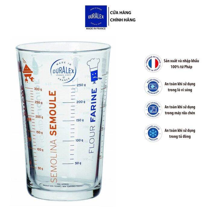 {Chính hãng} Ly do lường D5004A Duralex Precisio trong Clear 560ml