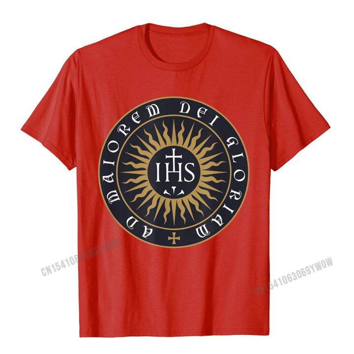 hotignatius-of-loyola-society-of-jesus-คาทอลิกเสื้อยืด-camisas-ผู้ชายตลกประเดิมผ้าฝ้ายชายเสื้อยืดตลกแฟชั่น