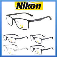 Nikon แว่นตา รุ่น CX-6326 กรอบเต็ม Rectangle ทรงสี่เหลี่ยมผืนผ้า ขาสปริง วัสดุ อลูมิเนียม (สำหรับตัดเลนส์) กรอบแว่นตา สวมใส่สบาย น้ำหนักเบา ไม่ตกเทรนด์ มีความแข็งแรงทนทาน Full frame Eyeglass Spring legs Aluminium material Eyewear Top Glasses