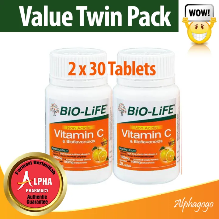 BioLife Non Acidic Vitamin C & Bioflavonoids / 维生素C / Vitamin C (30