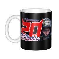 Personalized Fabio Quartararo Coffee Mugs DIY French Motorcycle Racer Ceramic Tea Milk Cup Outdoor Work Camping Cups