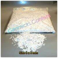 Snowflake Confetti , หิมะปลอม, กระดาษตัดรูปสี่เหลี่ยม สีขาว ขนาด 6 x 6 มิลลิเมตร บรรจุ 1 กิโลกรัม